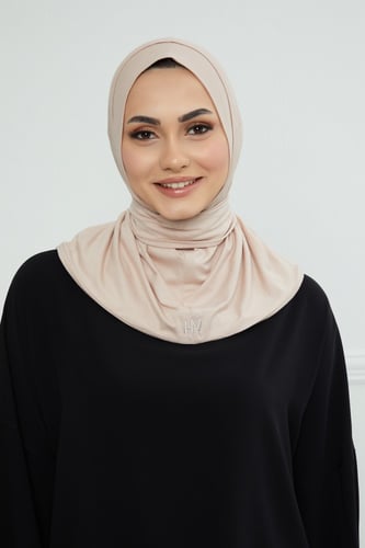 حجاب قطن ايطالي مع طقطق من الخلف