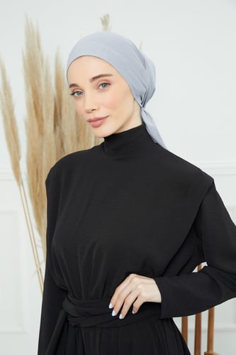 توربان قطني ربط من الخلف - رمادي