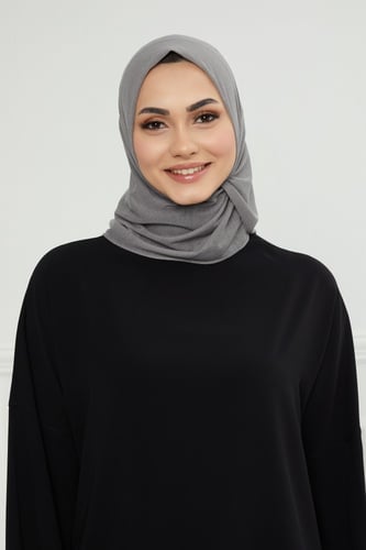 طرحة شاش تركي ميني | رمادي غامق