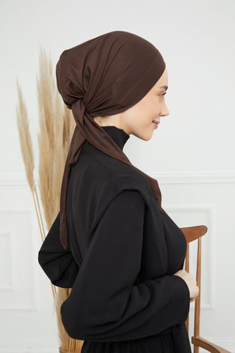 توربان قطني ربط من الخلف - بني داكن