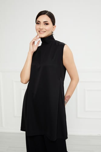 بلوزة طويلة-اسود