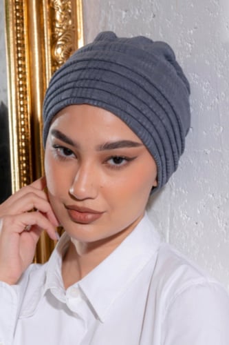 توربان قطعتين لزق - رمادي غامق