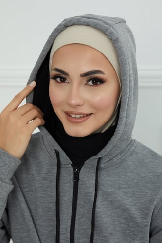 قبعة كاملة تغطي الرقبة والراس - بيج