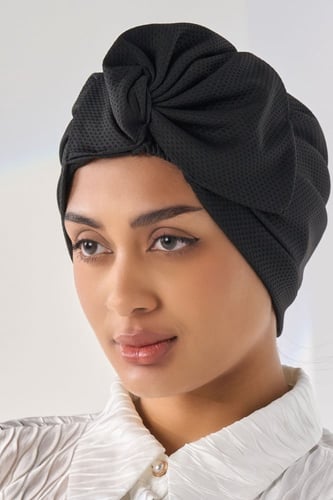 توربان قطني قابل للتعديل-أسود