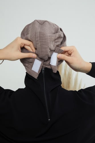 توربان قطعتين لزق - بيج داكن