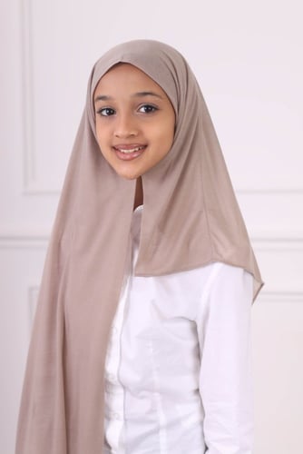 طرحة بناتي مخيطة - بيج