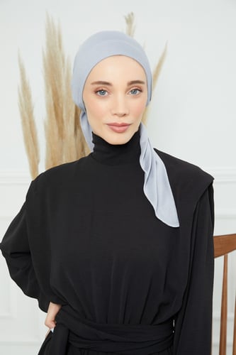 توربان قطني ربط من الخلف - رمادي