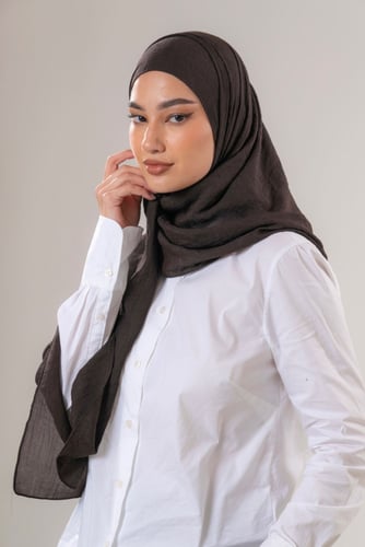 طرحة لينن - بني غامق