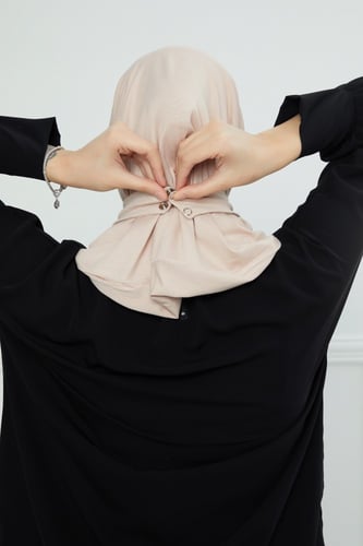 حجاب قطن ايطالي مع طقطق من الخلف