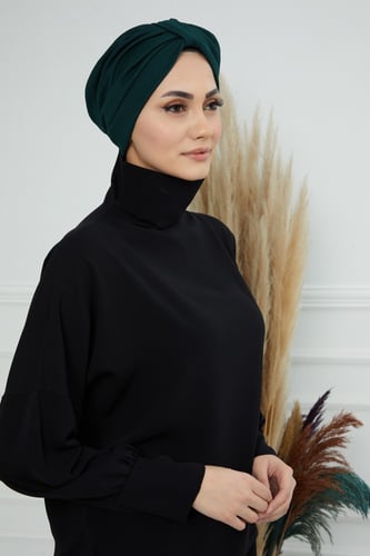 توربان قطني قابل للتعديل - اخضر غامق