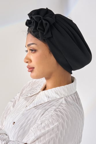 توربان قطني قابل للتعديل-أسود