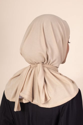 حجاب شاش تركي ربط من الخلف - بني فاتح