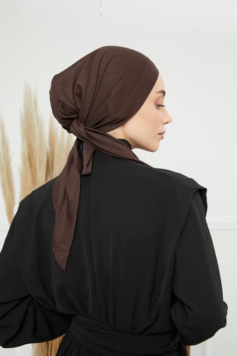 توربان قطني ربط من الخلف - بني داكن