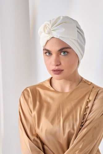 توربان قطني قابل للتعديل-أبيض