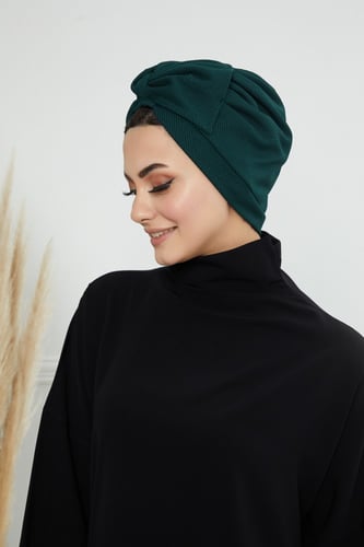 توربان قطني قابل للتعديل - اخضر غامق