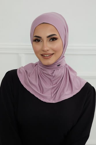 قبعة حجاب دبل سترتش ربط - موف