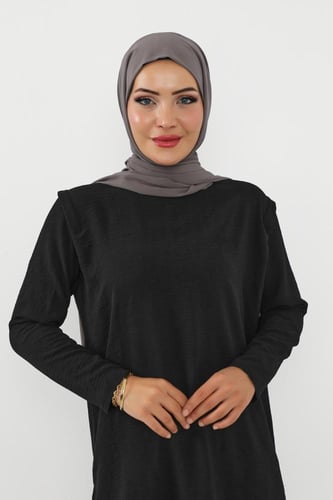 حجاب شيفون بمغناطيس وقبعة بالوسط