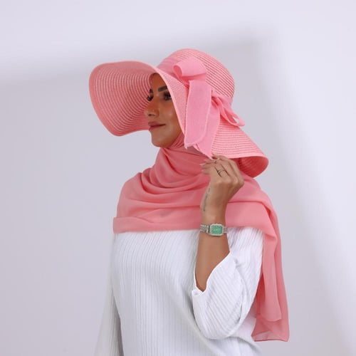 طقم قبعة كاملة مع طرحة صيفية