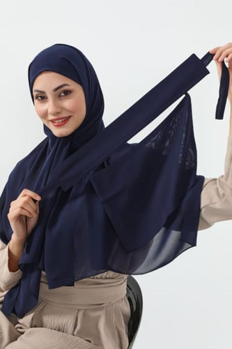 طقم طرحة ونقاب-كحلي