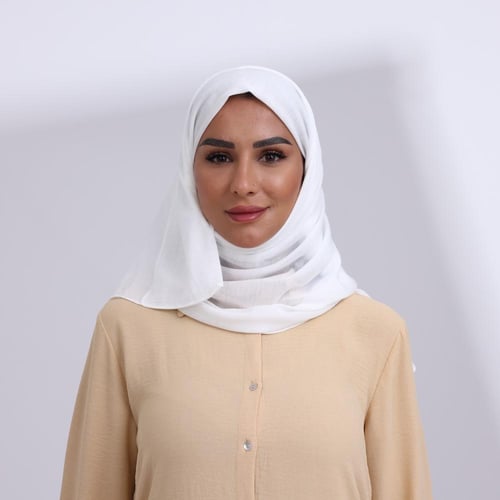 طرحة ميني شيفون ربع مبطن من الامام