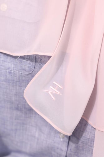 طرحة شيفون مع قبعة منفصلة- وردي