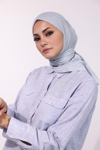 حجاب شاش تركي ربط من الخلف - اخضر فاتح