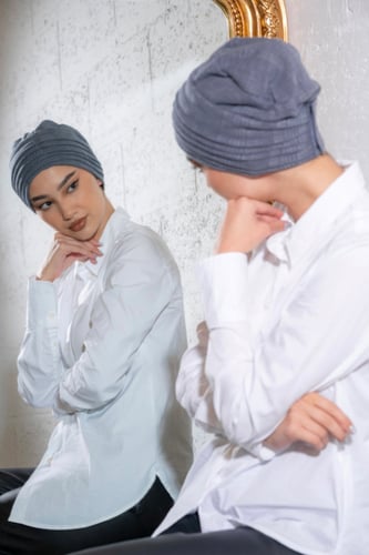 توربان قطعتين لزق - رمادي غامق