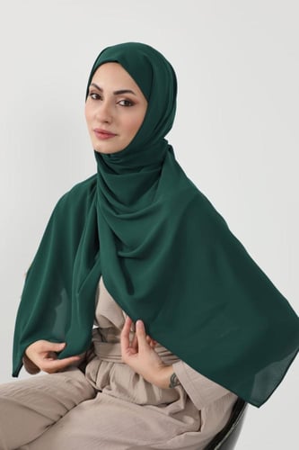 حجاب شيفون بمغناطيس وقبعة بالوسط