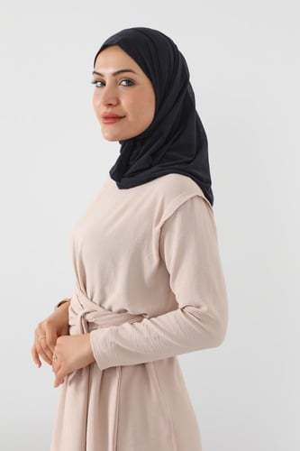 حجاب مع مطاط و فتحة عند الاذن - كحلي