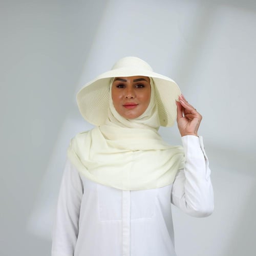 طقم نصف قبعة مع طرحة صيفية