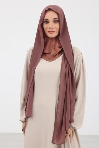 طرحة شيفون مع قبعة كاملة مشبوكة