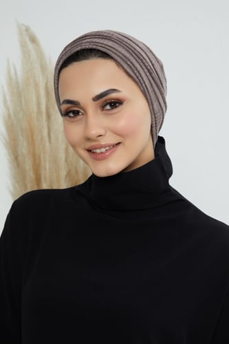 توربان قطعتين لزق - بيج داكن