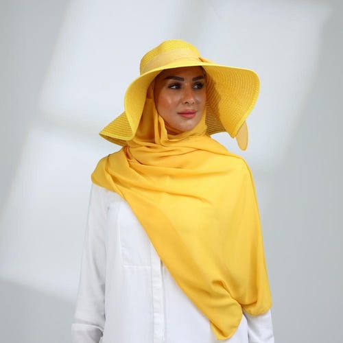 طقم قبعة كاملة مع طرحة صيفية