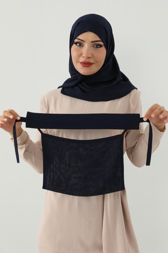 طقم طرحة ونقاب كحلي