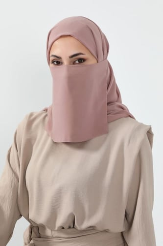 طقم طرحة ولثام - ربط