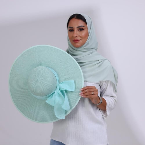 طقم قبعة كاملة مع طرحة صيفية