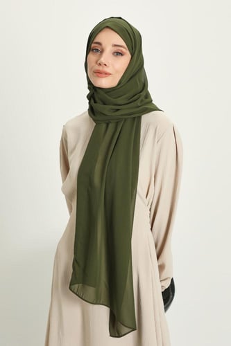 طرحة شيفون مع قبعة كاملة مشبوكة