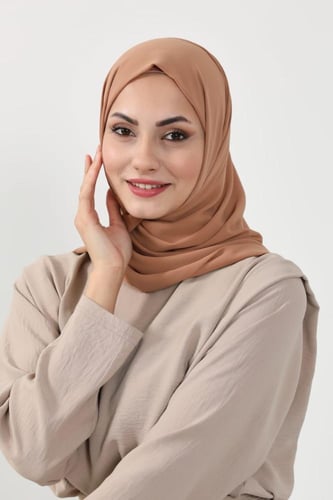 حجاب شيفون بمغناطيس وقبعة جانبي