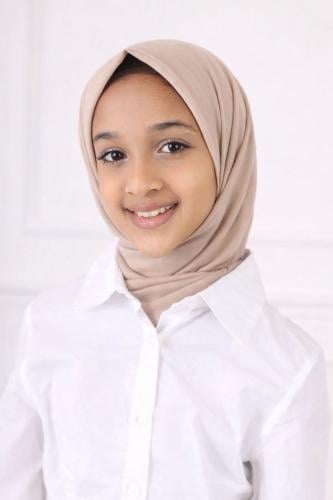 طرحة بناتي ربط من الخلف - بيج