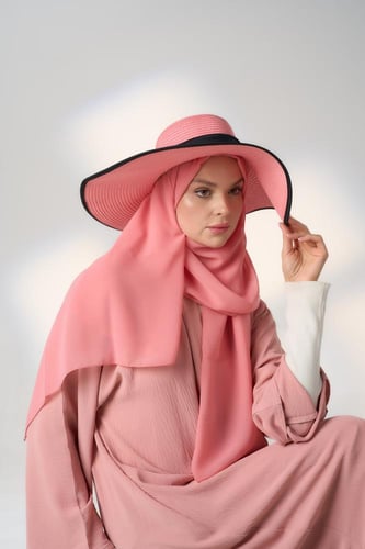 طقم قبعة كاملة مع طرحة صيفية