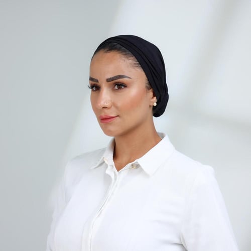 توربان لف خفيف مع ذيل طويل-اسود