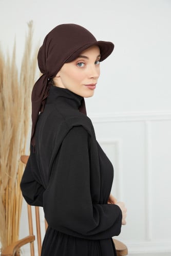 توربان كاب ربط من الخلف - بني داكن