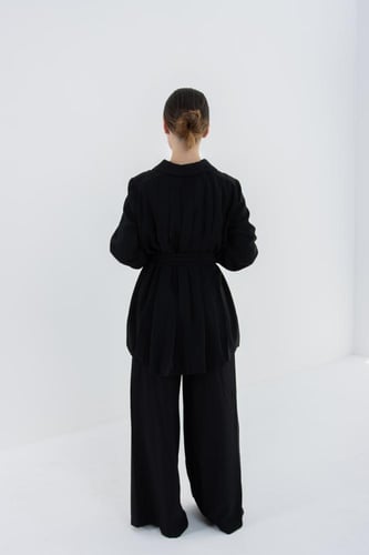 طقم بدلة حجاب - أسود