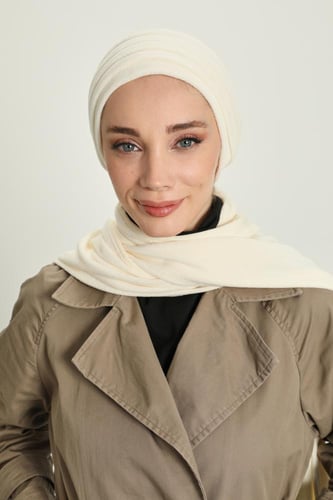 توربان شتوي فرو خفيف مع سكارف