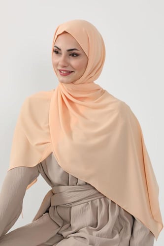 حجاب شيفون بمغناطيس وقبعة بالوسط
