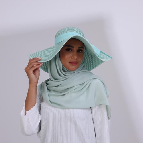 طقم قبعة كاملة مع طرحة صيفية