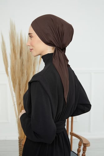 توربان قطني ربط من الخلف - بني داكن