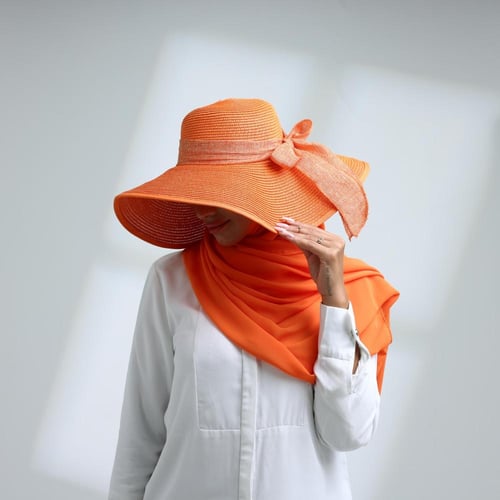 طقم قبعة كاملة مع طرحة صيفية