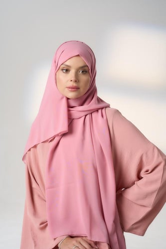 لثام مع طرحة وردي