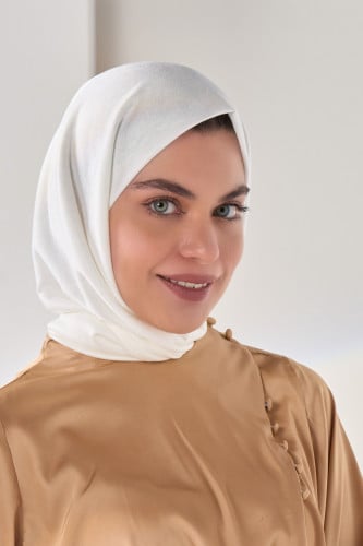 طرحة ثابتة ربط غير سترتش - اوف وايت